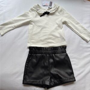 Primark Kids Cream and Black Matching Set